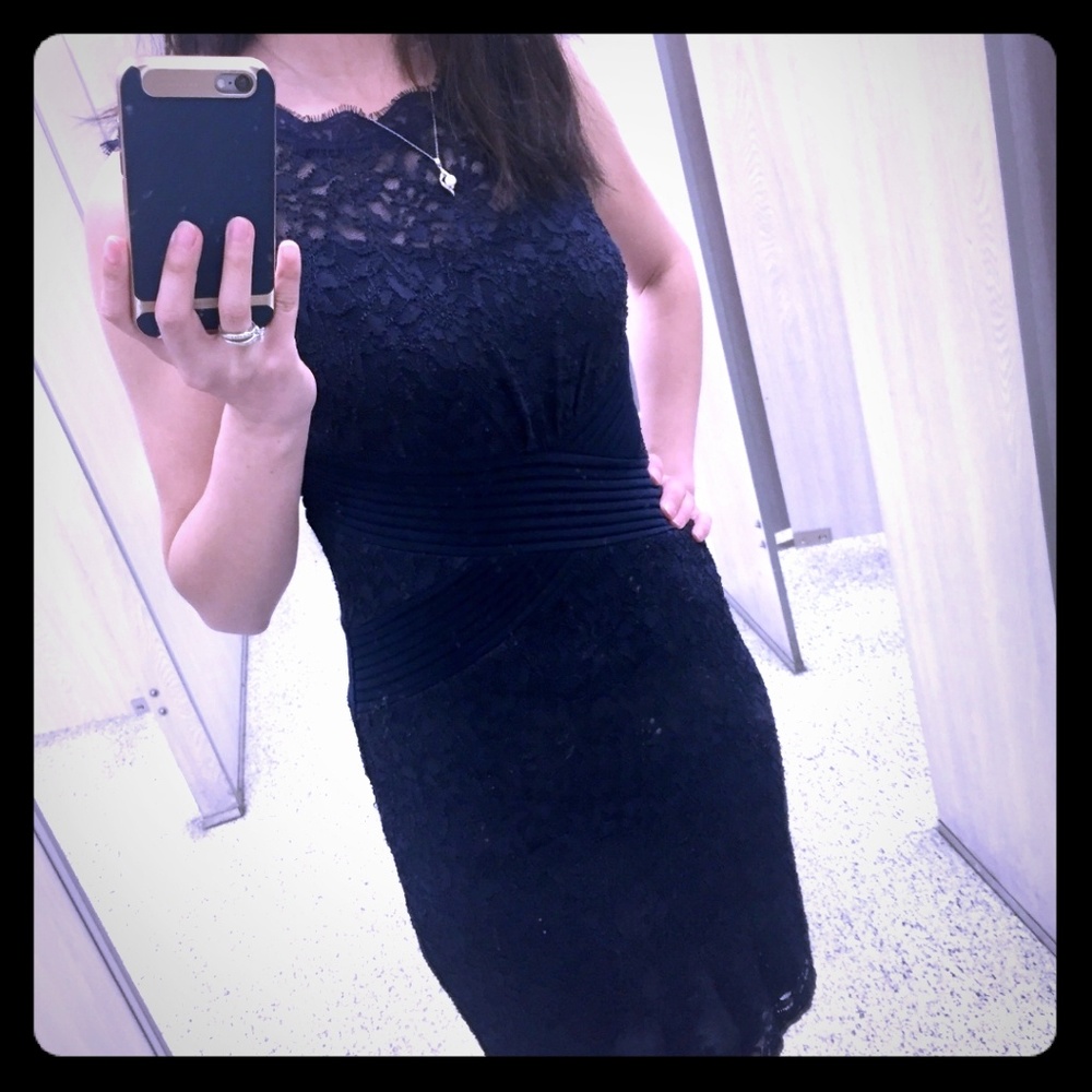 Navy lace dress